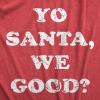 Mens Santa T Shirts Funny Christmas Party St Nick Xmas Joke Tees for Guys(Heather Red – We Good)