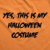 This is My Halloween Costume T Shirt Funny Fake Parody Text Joke Tee(Orange)