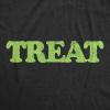 Treat and Treat T Shirts Funny Halloween Trick Or Treat Joke Tees for Men and Women(Heather Black – Womens Treat)