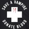 Womens Funny Halloween T Shirts Spooky Scary October Tees for Ladies(Heather Black – Donate Blood)