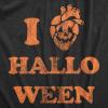 Womens Funny Halloween T Shirts Spooky Scary October Tees for Ladies(Heather Black – Heart Halloween)