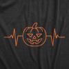 Womens Funny Halloween T Shirts Spooky Scary October Tees for Ladies(Heather Black – Pumpkin Heart)