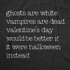 Womens Valentines Day Halloween Poem T Shirt Funny Valentine Spooky Season Lovers Joke Tee for Ladies(Heather Black – Valentines Halloween Poem)