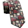 Crazy Dog T-Shirts Funny Coffeeholic Tie for Men – Coffee Makes Me Feel Less Murdery – Novelty Necktie Gift for Caffeine Lovers Enthusiasts and Baristas Humorous Outfit Accessory