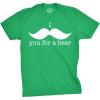 I Mustache You for A Beer T Shirt Funny St Patricks Day Shamrock Drinking Tee(Green)