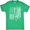 Mens Craft Beer American Flag St Patricks Day Graphic Tee Drinking T Shirt(Heather Green – Craft Beer American Flag)