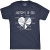 Mens Funny T Shirts Anatomy of Dad Sarcastic Fathers Days Graphic Novelty Tee for Men