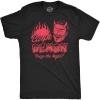 Mens Funny T Shirts Carpe Demon Sarcastic Halloween Graphic Novelty Tee for Men