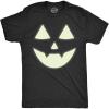Mens Glow in The Dark Jack O Lantern T Shirt Funny Halloween Spooky Pumpkin Tee for Guys(Heather Black – Jack)