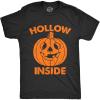 Mens Hollow Inside T Shirt Funny Halloween Jack O Lantern Pumpkin Joke Tee for Guys(Heather Black – Hollow)
