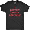 Mens I Left My Coffin for This T Shirt Funny Spooky Halloween Vampire Joke Tee for Guys(Heather Black – Coffin)
