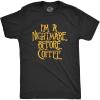 Mens I’m A Nightmare Before Coffee T Shirt Funny Christmas Movie Tee(Heather Black)