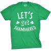 Mens Shammered T Shirt St Funny Saint Patricks Day Green Drinking Tee for Guys(Green)