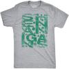 Mens Shenanigans Covered in Clovers Vintage Irish Shamrock St Pattys T Shirt(Light Heather Grey)