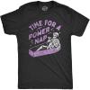 Mens Time for A Power Nap T Shirt Funny Halloween Sleepy Skeleton Coffin Joke Tee for Guys(Heather Black – Powernap)