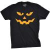 Mens Triangle Nose Pumpkin Face Funny Fall Halloween Spooky T Shirt(Heather Black)