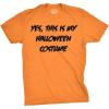 This is My Halloween Costume T Shirt Funny Fake Parody Text Joke Tee(Orange)