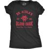 Womens Dr Aculas Blood Bank T Shirt Funny Scary Halloween Party Vampire Donor Tee for Ladies(Heather Black – Dracula)