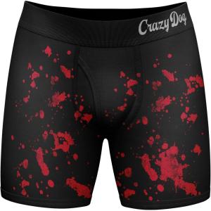 Crazy Dog T-Shirts Mens Just The Tip I Promise Boxer Briefs Funny Saying Halloween Gag Gift Graphic Underwear(Black)