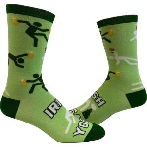 Crazy Dog T-Shirts Women’s Irish Yoga Socks Funny St. Patrick’s Day Drinking Party Novelty Footwear Funny and Sarcastic Gift for Casual Wear