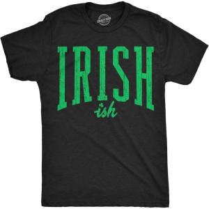 Funny St Patricks Day Shirts for Men Sarcastic Designs for Saint Paddys Day(Heather Black – Irishish)