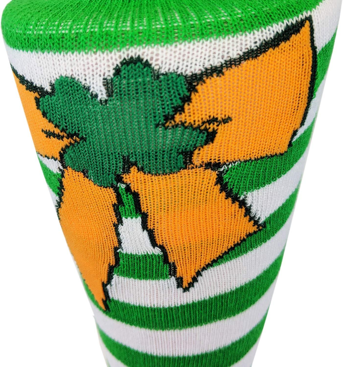 imageCrazy Dog TShirts Womens Orange Bow Green Stripe Socks Saint Patricks Day Cute Novelty Fun Feet Funny and Sarcastic Gift for Casual Wear