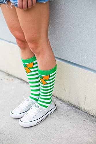 imageCrazy Dog TShirts Womens Orange Bow Green Stripe Socks Saint Patricks Day Cute Novelty Fun Feet Funny and Sarcastic Gift for Casual Wear