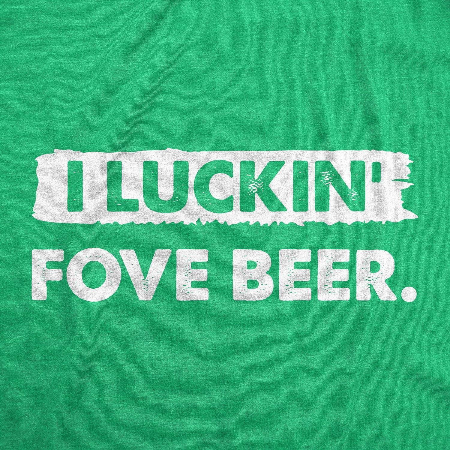 imageWomens Funny T Shirts I Luckin Fove Beer St Patricks Day Drinking Tee Funny T Shirts Saint Patricks Day Tops for Women Cool Beer Top Womens Novelty Tees Green XL