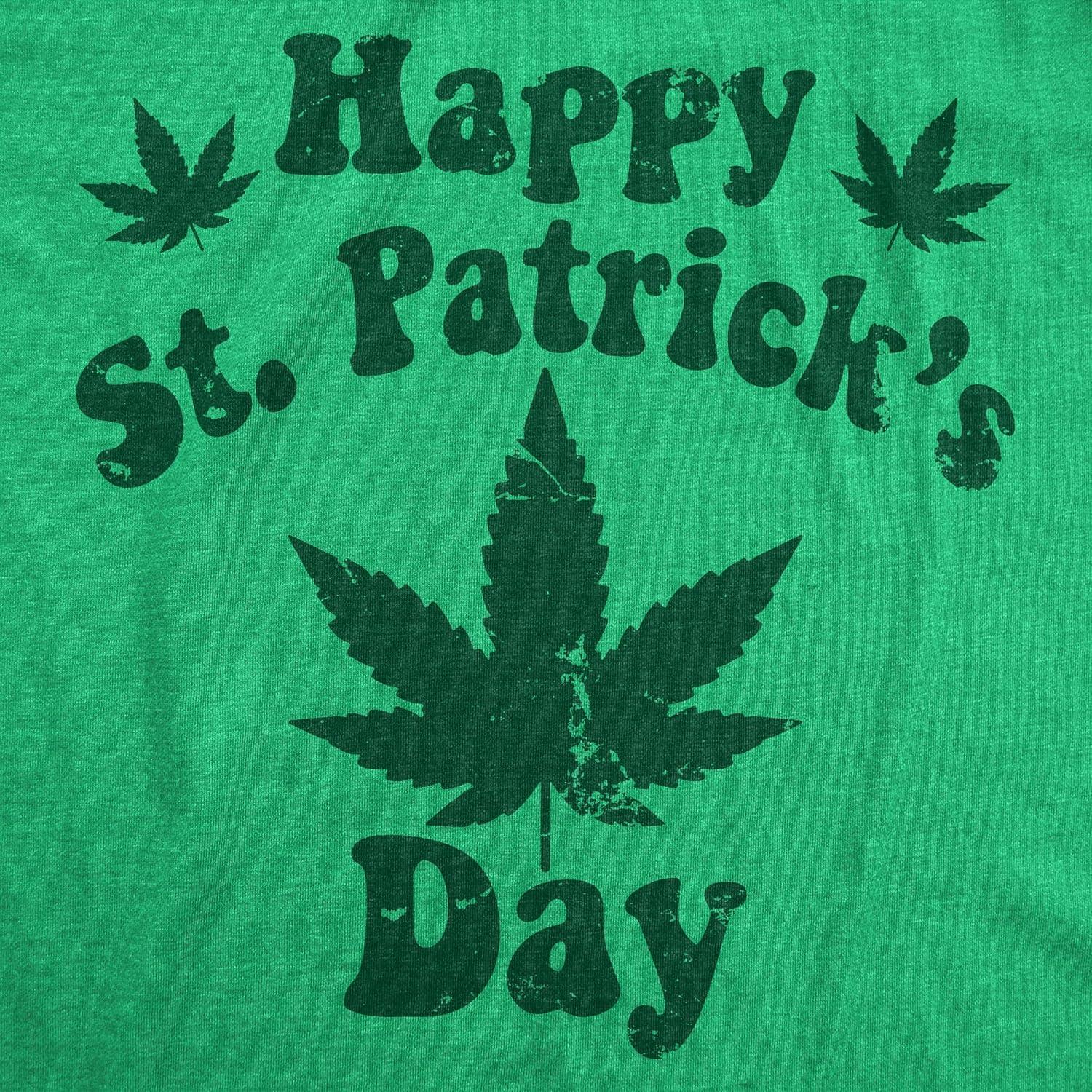 imageWomens Happy St Patricks Day Weed T Shirt Funny 420 Pot Saint Paddys Day Parade Lovers Tee for LadiesHeather Green Happy St Patricks Day