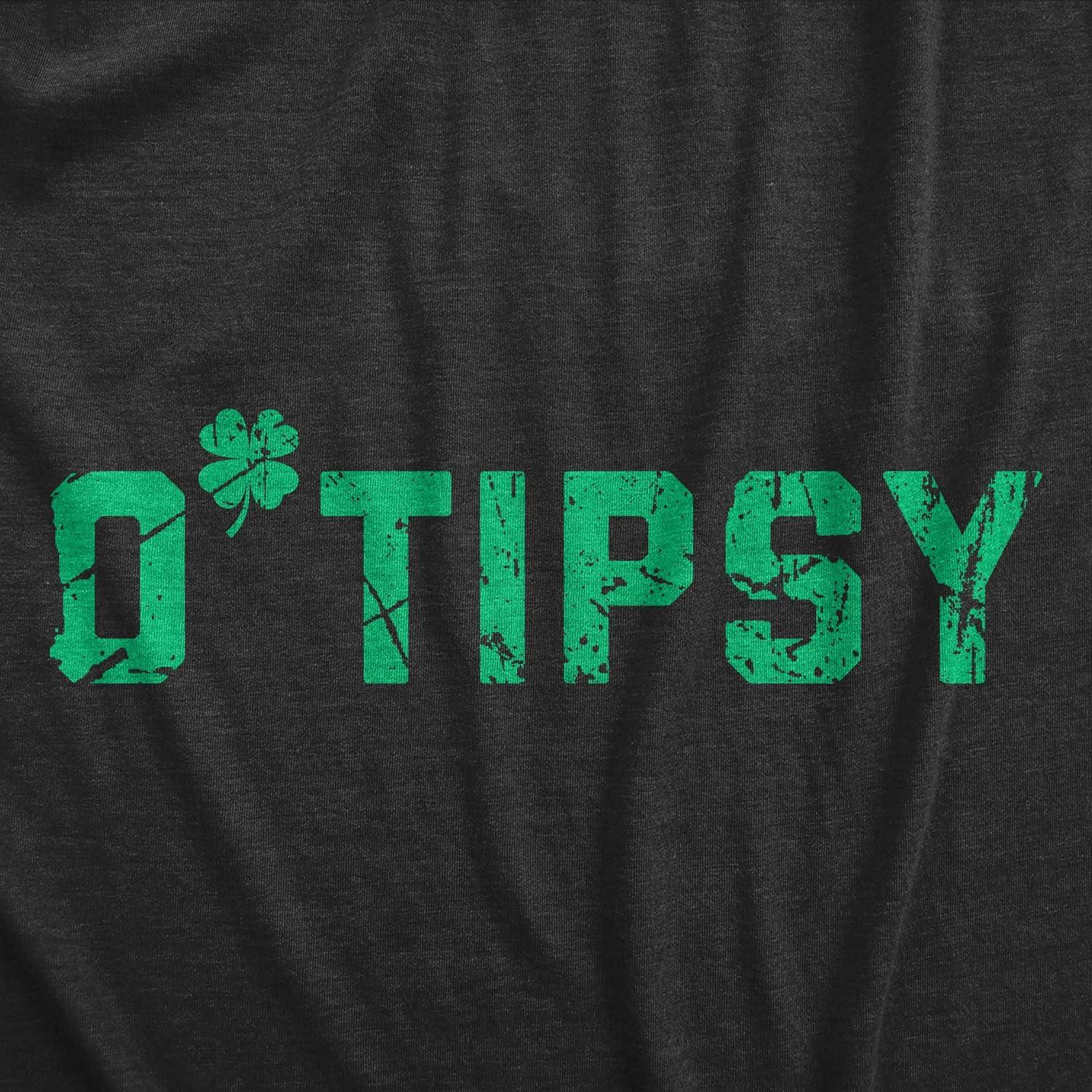 imageWomens OTipsy Funny St Patricks Day Drinking T Shirt for LadiesHeather Black Tipsy