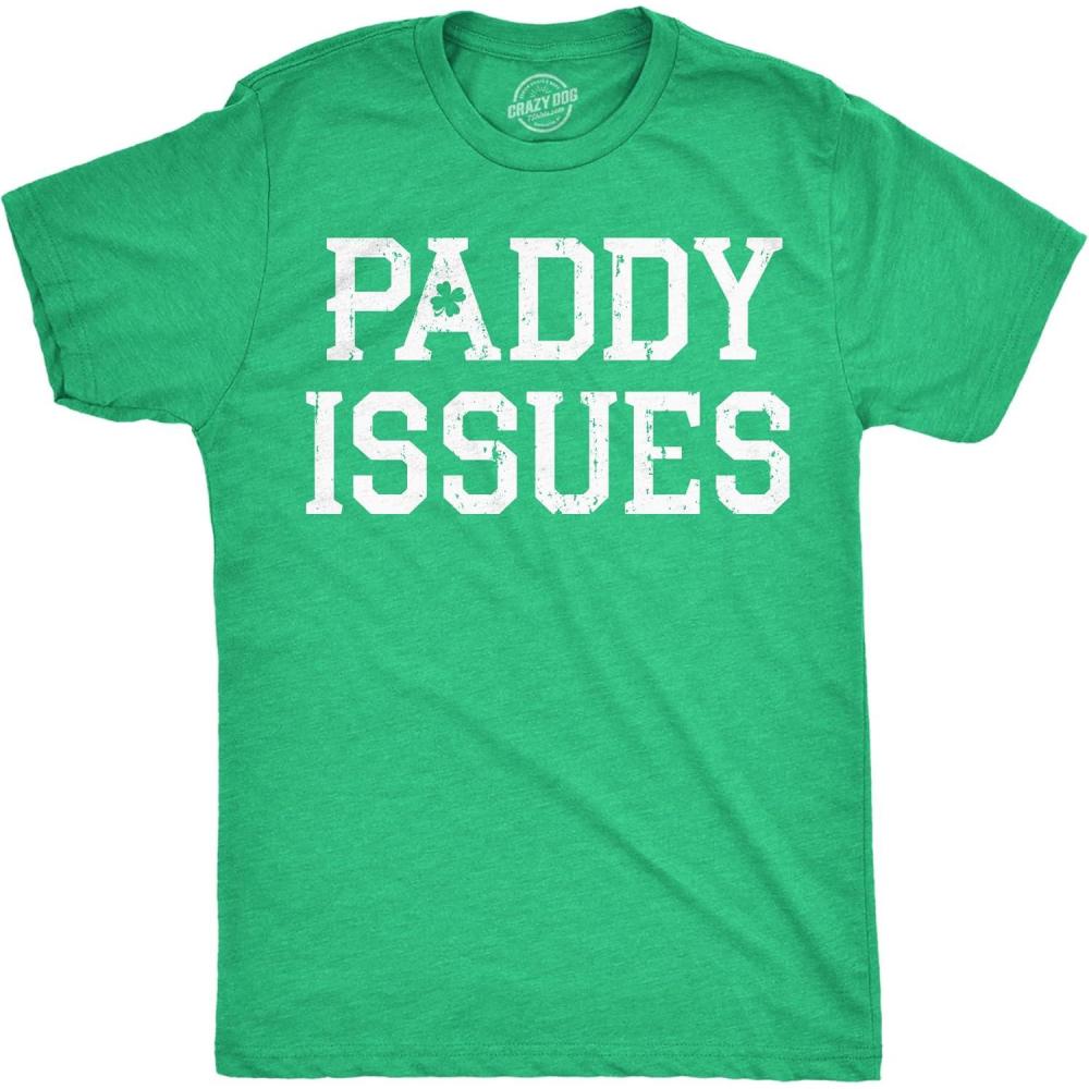 imageMens Funny T Shirts Paddy Issues Sarcastic St Patricks Day Novelty Tee for Men