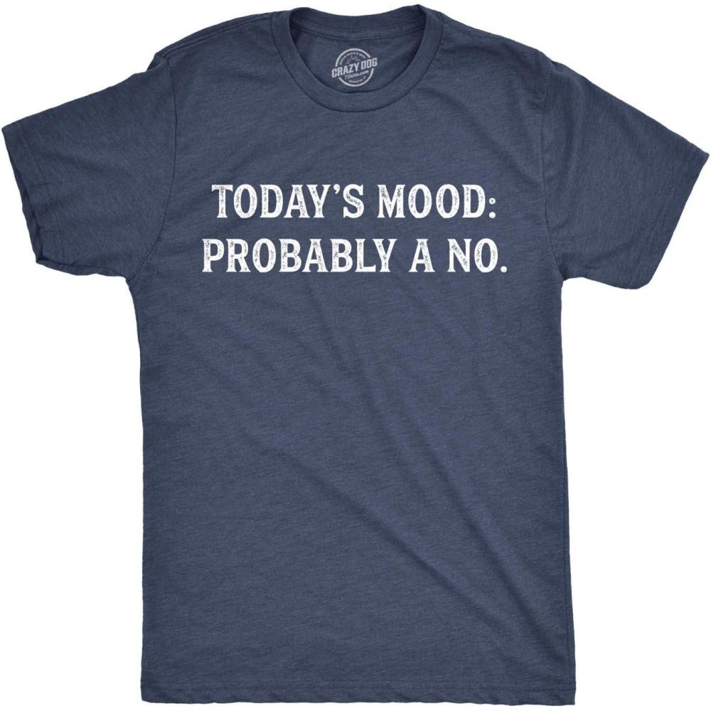 imageMens Todays Mood Probably A No T Shirt Funny Sarcastic Bad Day Tee