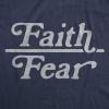 Mens Faith Over Fear T Shirt Cute Religion Faithful Empowerment Novelty Tee(Heather Navy – Faith Over Fear)