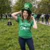 Womens Easily Distracted by Clovers T Shirt Funny Saint Patrick’s Day Four Leaf Clover Novelty Graphic Tee for Ladies(Heather Green)