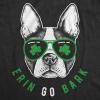 Womens Erin Go Bark T Shirt Funny Saint Patricks Day St Patty Clothes Dog Tee(Heather Black)