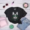 Womens Erin Go Bark T Shirt Funny Saint Patricks Day St Patty Clothes Dog Tee(Heather Black)