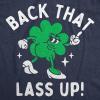 Womens Funny T Shirts Back That Lass Up Sarcastic St Patricks Day Tee for Ladies