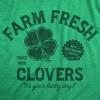 Womens Funny T Shirts Farm Fresh Clovers St Patricks Day Novelty Tee for Ladies(Heather Green – Clovers)