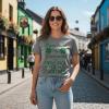 Womens If You Touch My Shamrocks I Will Kick You St Patricks Day Patty T Shirt(Dark Heather Grey)