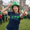 Womens Peace Love Shenanigans T Shirt Funny Novelty Patty Saint Patricks Day Tee(Navy)
