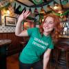Womens Shenanigan Enthusiast T Shirt Funny St Patricks Day Party Novelty Tee(Heather Green)