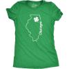 Womens Chicago Illinois Saint Patrick’s T Shirt Funny St. Paddy’s Day Parade Novelty Graphic Tee for Ladies(Heather Green)