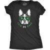 Womens Erin Go Bark T Shirt Funny Saint Patricks Day St Patty Clothes Dog Tee(Heather Black)