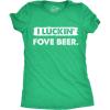 Womens Funny T Shirts I Luckin Fove Beer St Patricks Day Drinking Tee Funny T Shirts Saint Patrick’s Day Tops for Women Cool Beer Top Women’s Novelty Tees Green – XL