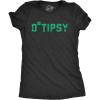 Womens OTipsy Funny St Patricks Day Drinking T Shirt for Ladies(Heather Black – Tipsy)
