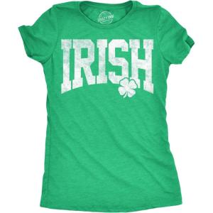 Womens Funny T Shirts Irish Collegiate Sarcastic St Patricks Day Tee for Ladies