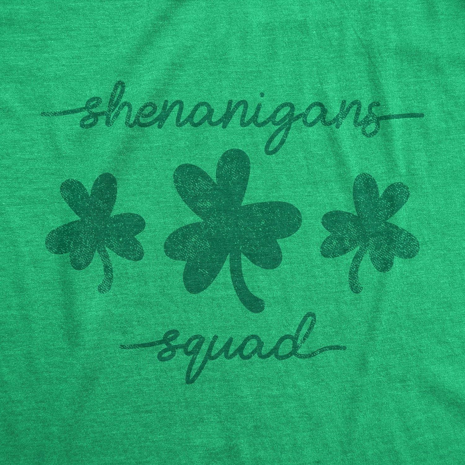 imageFunny Shenanigans Squad Shirt for Men St Patricks Day Shamrock Tee Hilarious Irish Party OutfitHeather Green