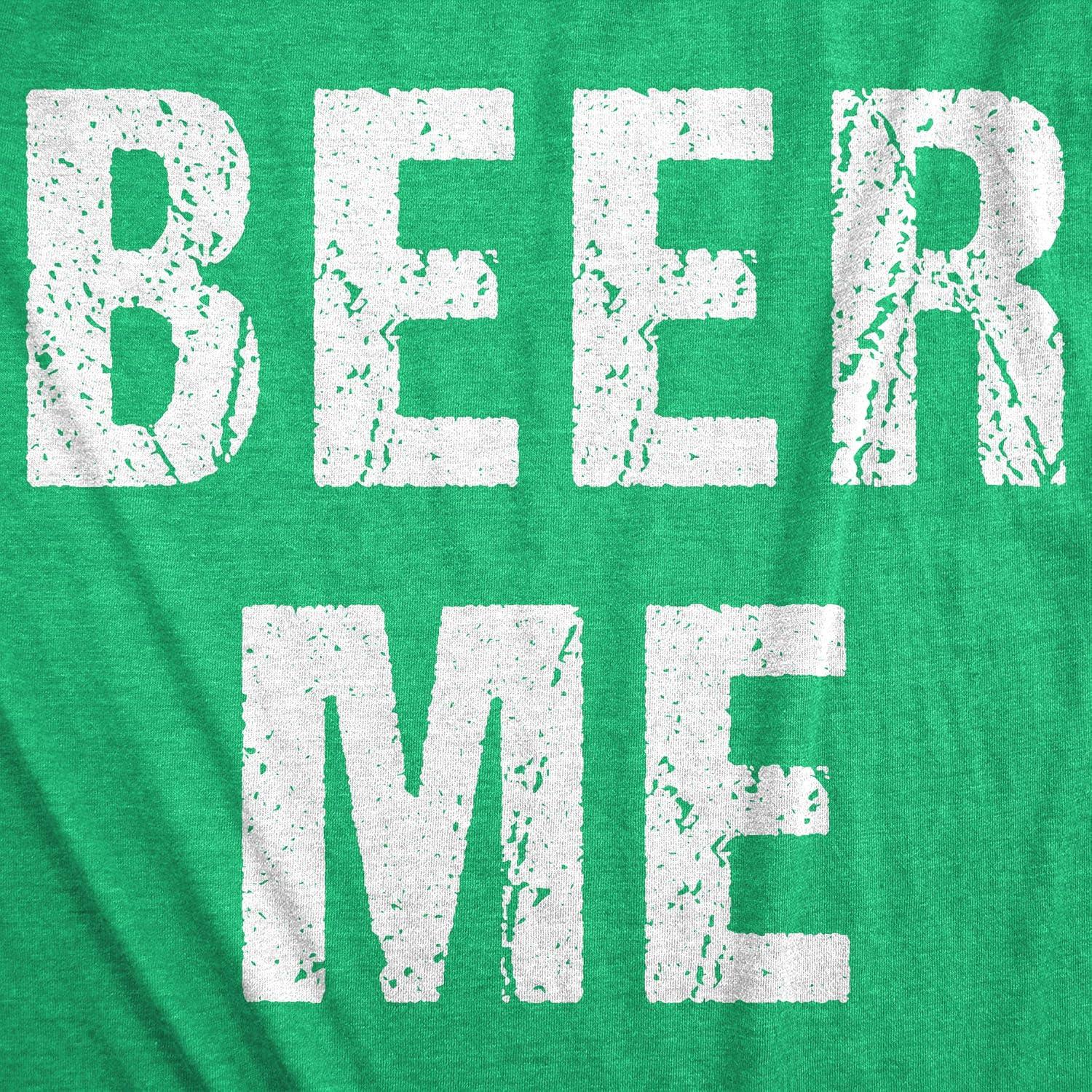 imageMens Beer Me T Shirt Funny Saint Patricks Day Cool Sarcastic Drinking Irish TeeHeather Green