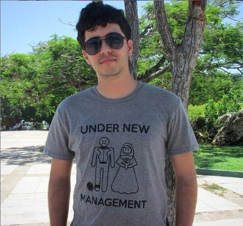 imageMens Under New Management Funny Wedding Bachelor Party Novelty Tee for GuysHeather Royal