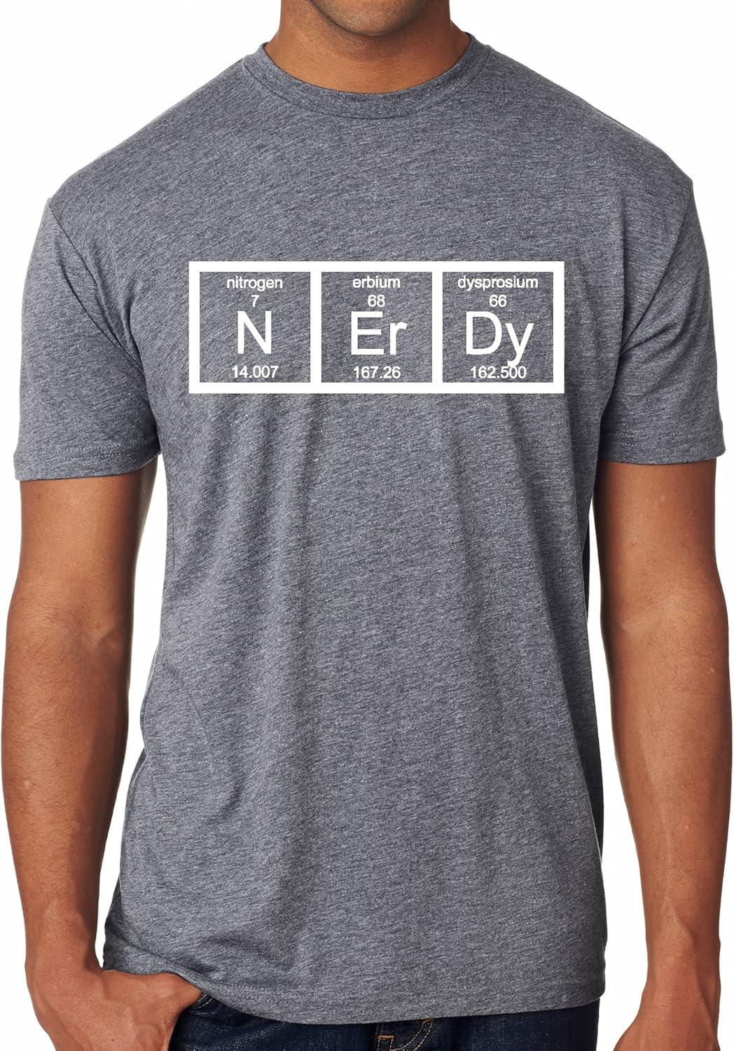imageNerdy Periodic Table T Shirt Funny Science Shirts MensLight Heather Grey